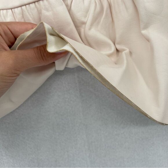 ~Club Monaco Vegan Leather Ruffle Skirt NWT 00 - Picture 4 of 6
